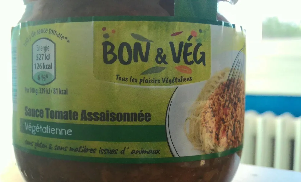 Sauce tomate assaisonnée végétalienne
