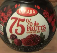 Préparation de fruits fraise-canneberge