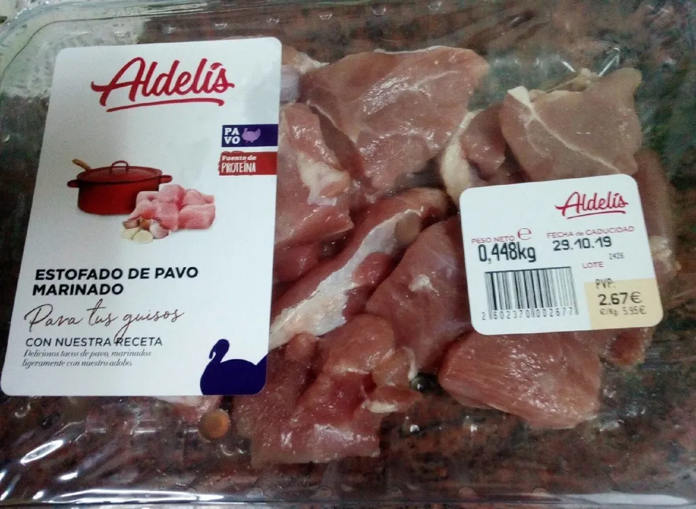 Estofado de pavo marinado