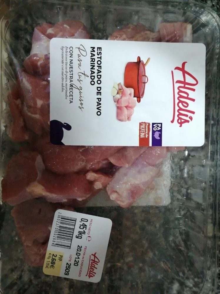 Estofado de pavo marinado