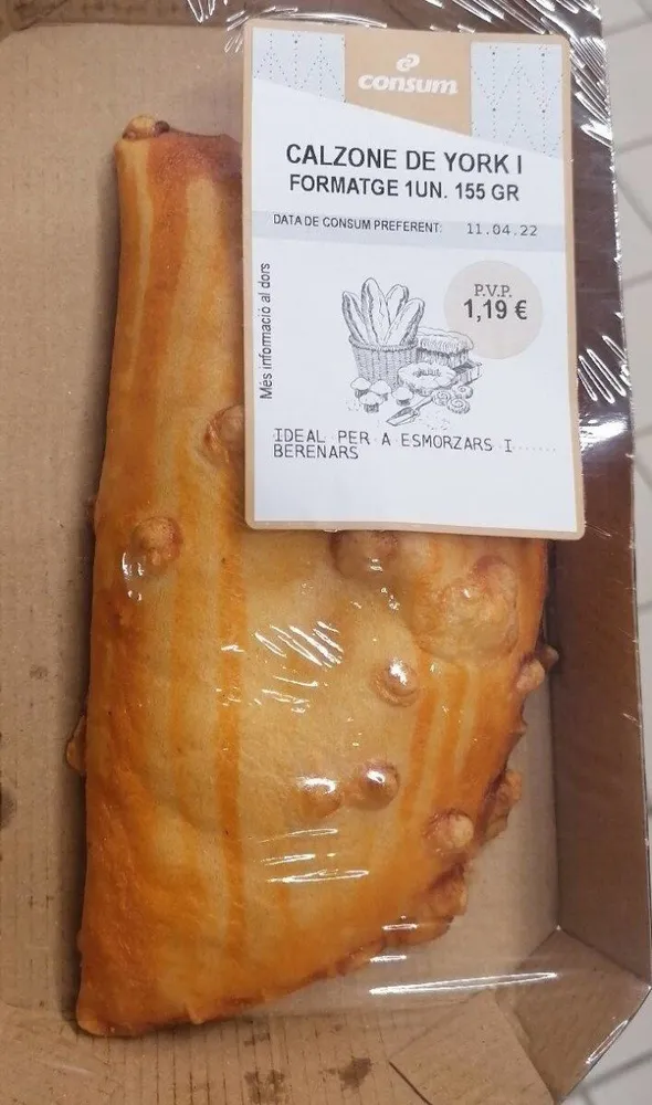 Calzone de York y queso