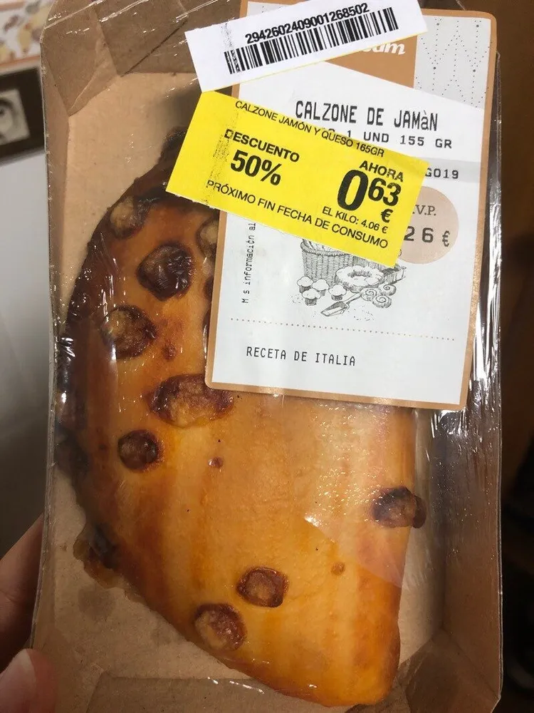 Calzone jamón y queso