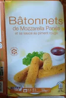 Bâtonnets de mozzarella panés