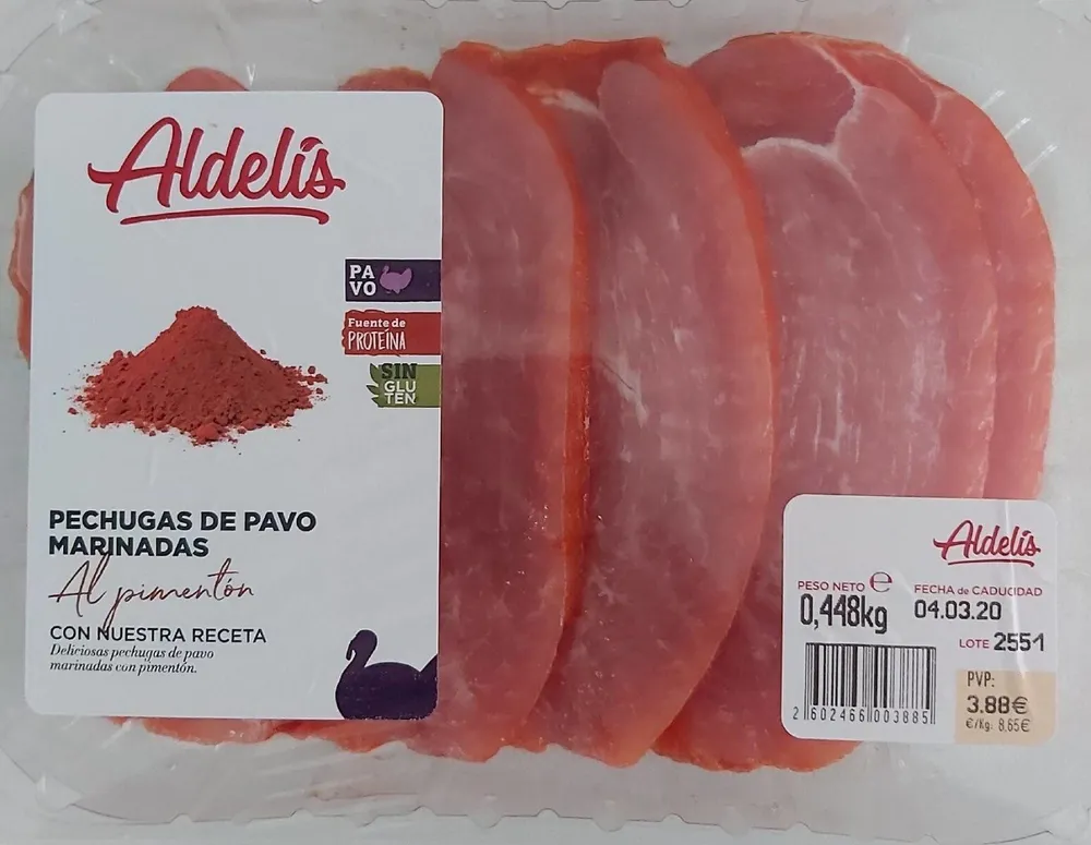 Pechugas de pavo marinadas Al pimenton