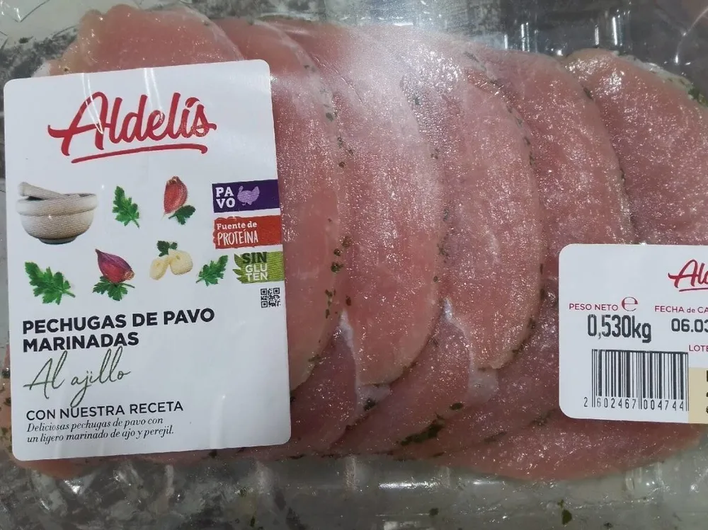 Pechugas de pavo marinadas al ajillo