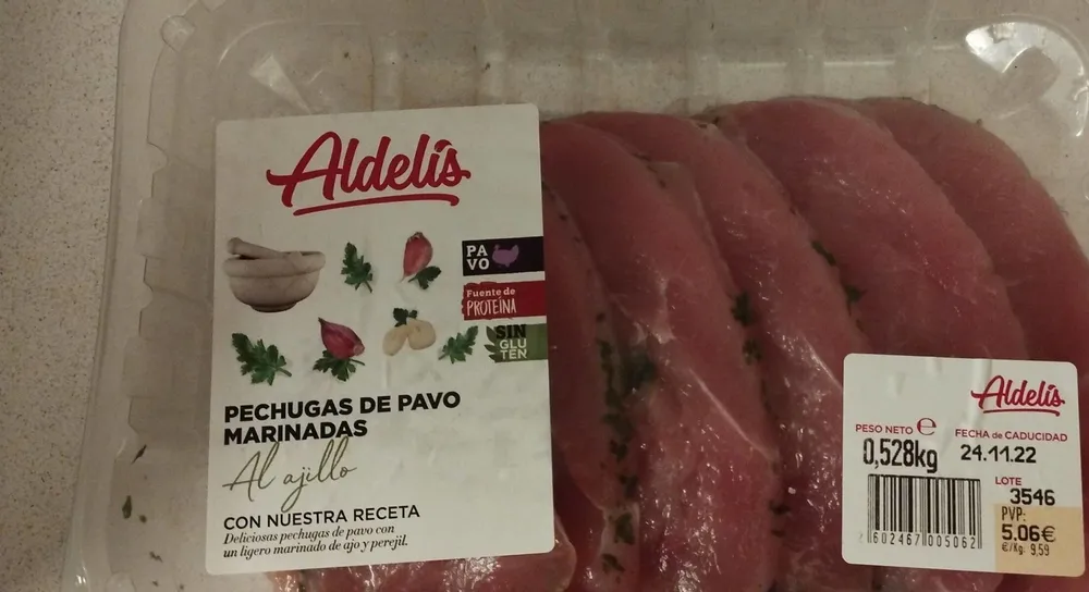 Pechuga de pavo marinadas