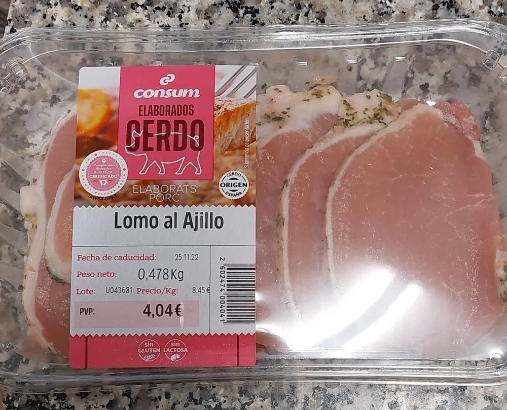 Lomo al ajillo