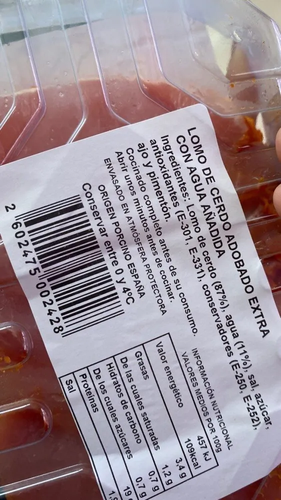 Lomo de cerdo adobado extra