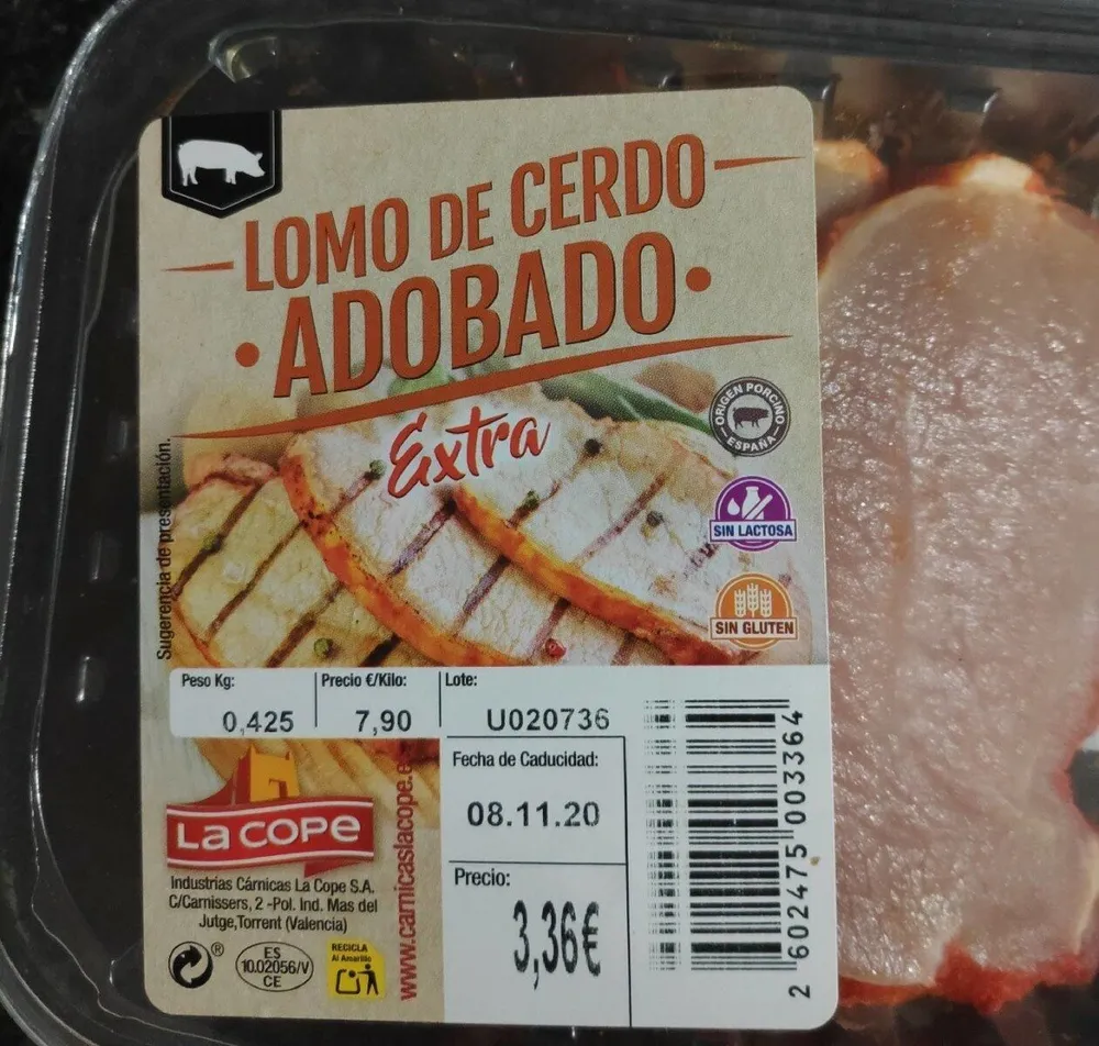 Lomo de cerdo ADOBADO