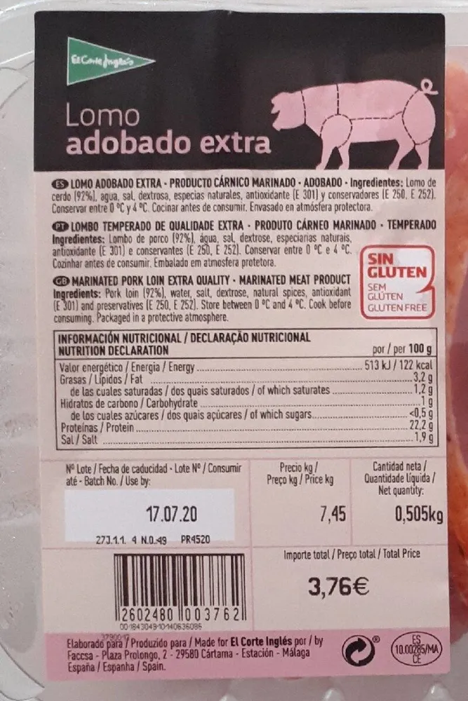 Lomo adobado extra