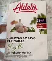 Chuletas de pavo marinadas al ajillo