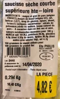La Haute-Loire saucisse sèche supérieur
