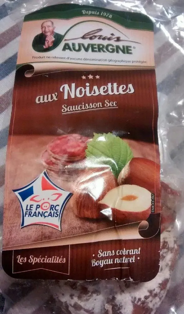 Saucisson sec aux noisettes