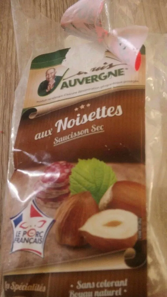 Saucisson sec pur porc aux noisettes
