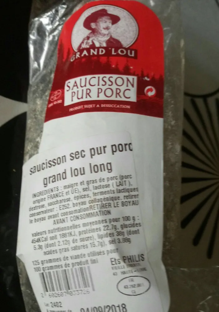 Saucisson pur porc