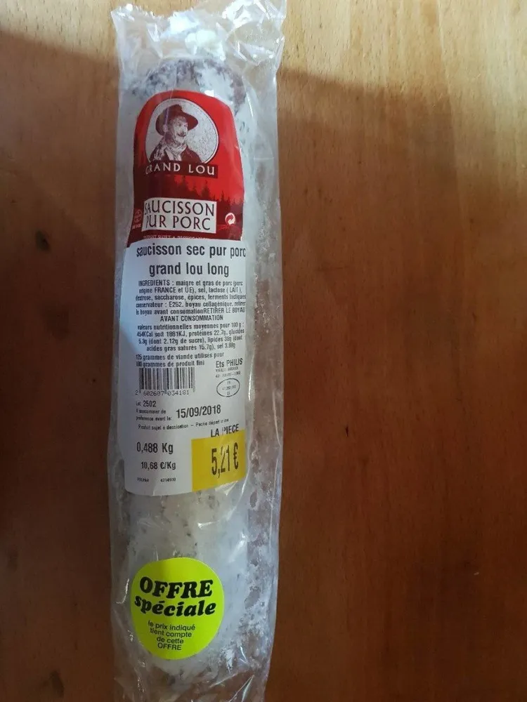 Saucisson sec pur porc