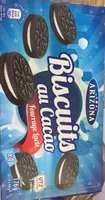 Biscuits cacaotés fourrés saveur vanille