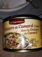 Gesiers de canard cuits dans la graisse de canard