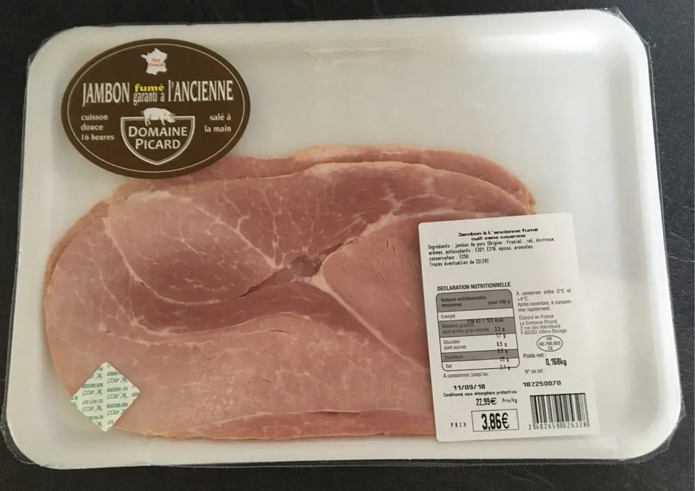 Jambon à l'ancienne fumé cuit sans couenne