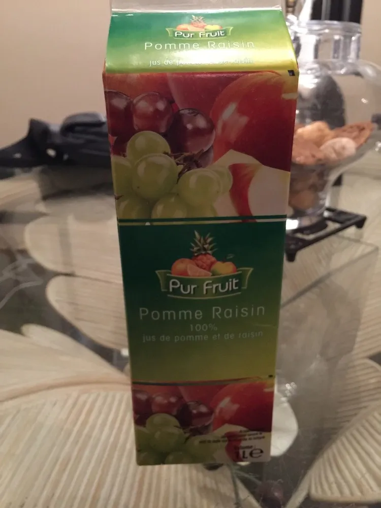 Pur fruit pomme raisin