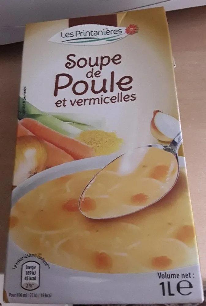 Soupe de poule et vermicelles