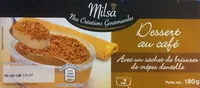 Dessert au café, avec brisures de crêpes dentelle