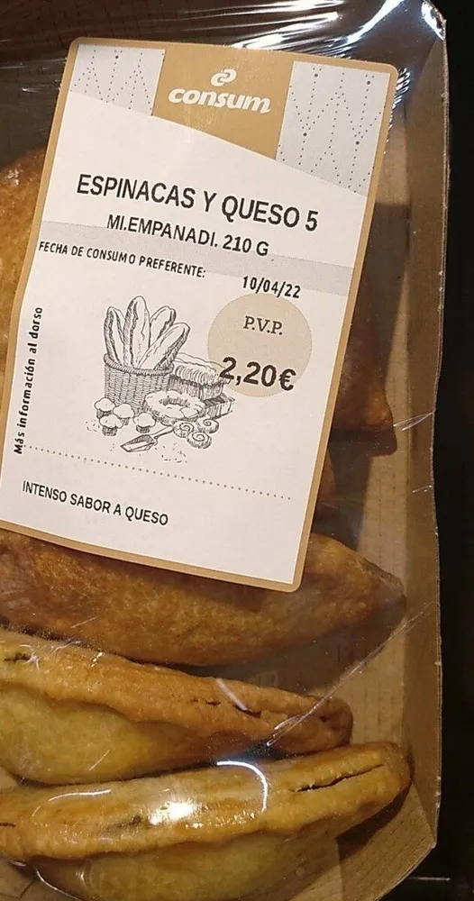 Empanadillas espinacas y queso