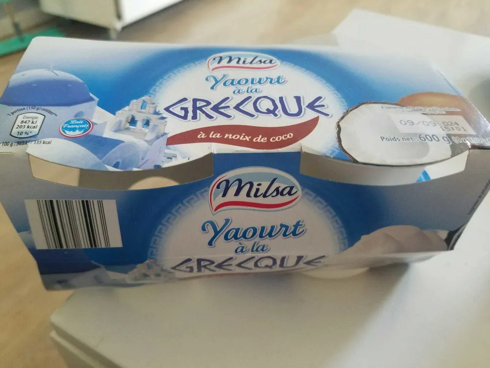 Yaourt à la grecque à la noix de coco