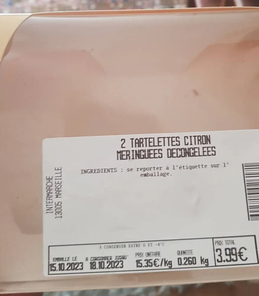Tartelette citron