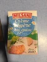 Crème légère semi épaisse 12% mat.gras.
