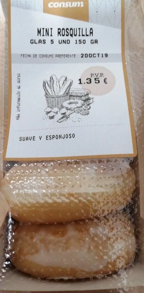 Mini Rosquillas Glas 5 unds. 150 grs.