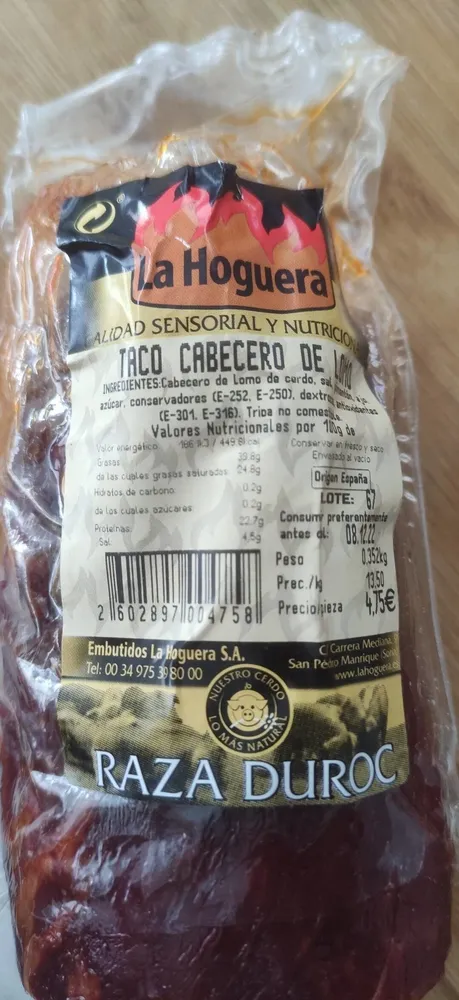 Taco cabecero de lomo
