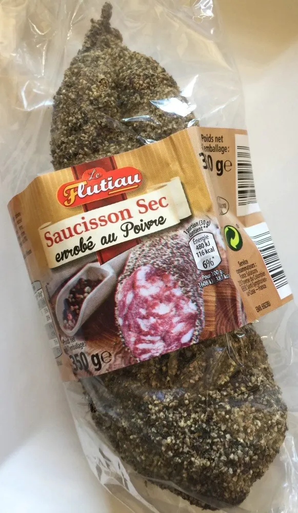Saucisson sec enrobé poivre