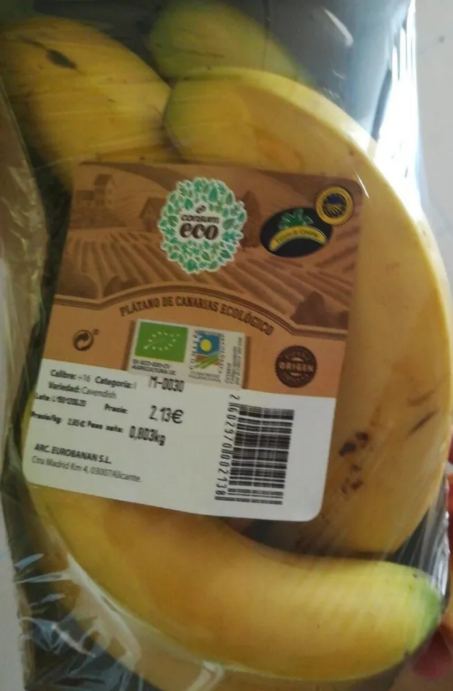 Platano de Canarias ecológico