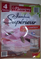 Jambon supérieur avec couenne - 4 tranches