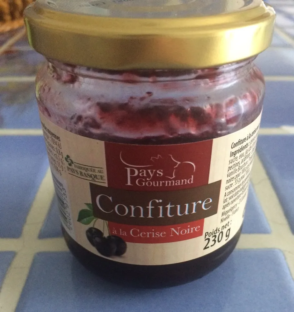 Confiture a la cerise noire pays gourmand