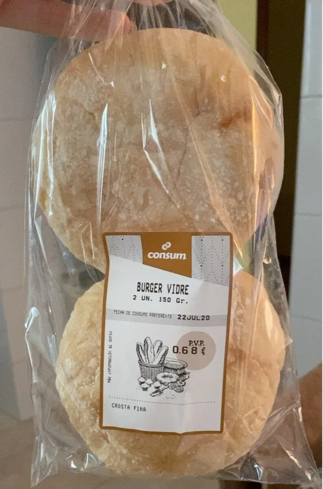 Pan de burguer vidre