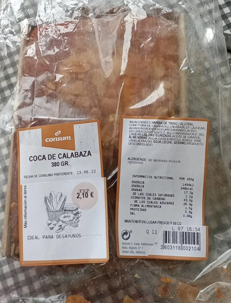 Coca de calabaza