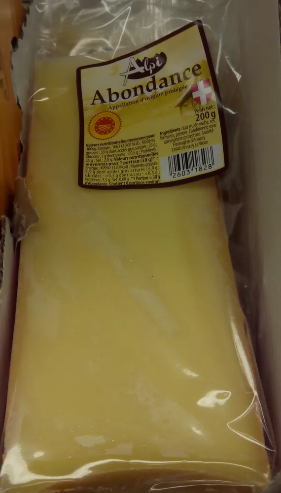 Abondance ou Beaufort AOP (33 % MG)