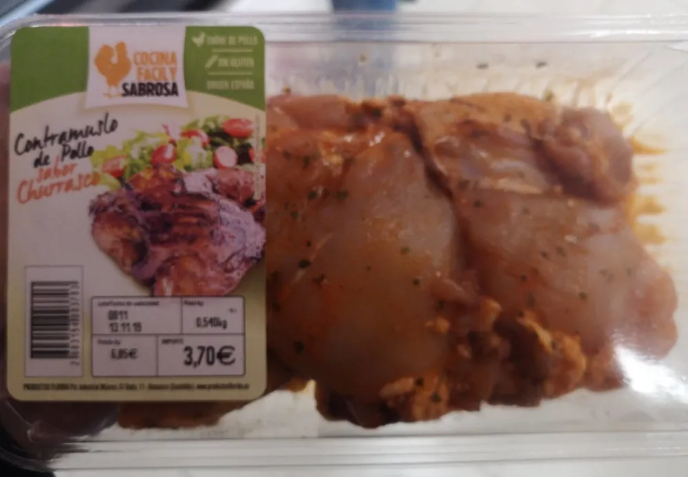 Contramuslo de pollo sabor churrasco