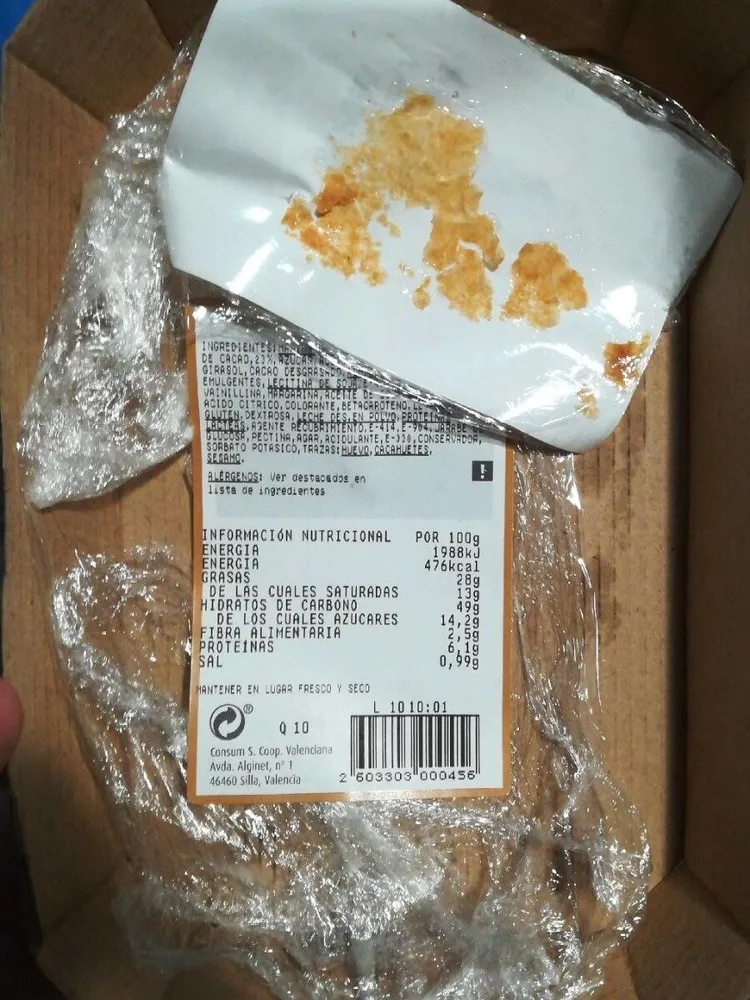 Napolitana de chocolate