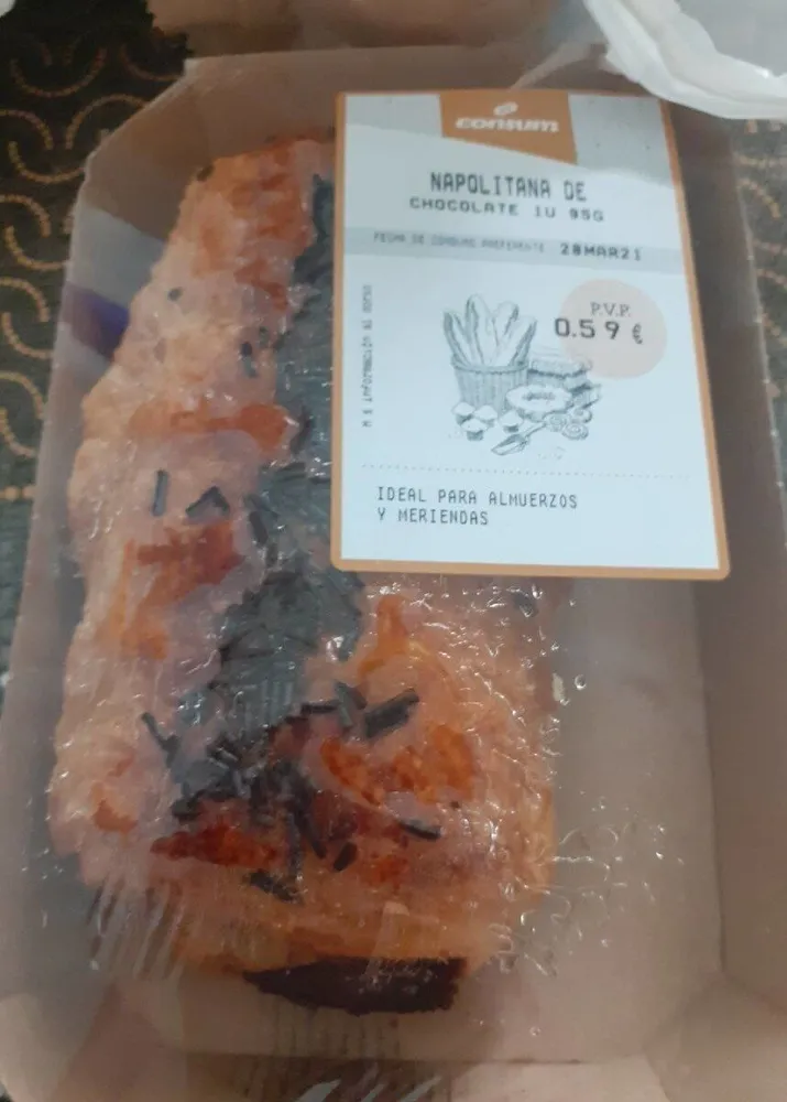 Napolitana de chocolate