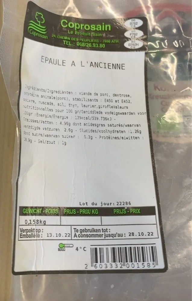 Epaule a l’ancienne