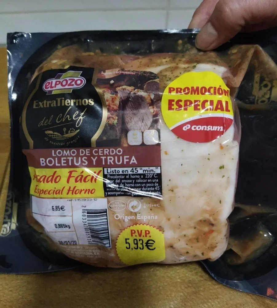 Lomo de cerdo boletus y trufa