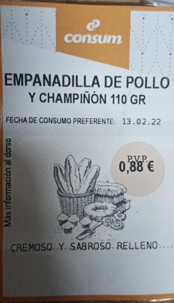 Empanadillas de pollo y champiñon