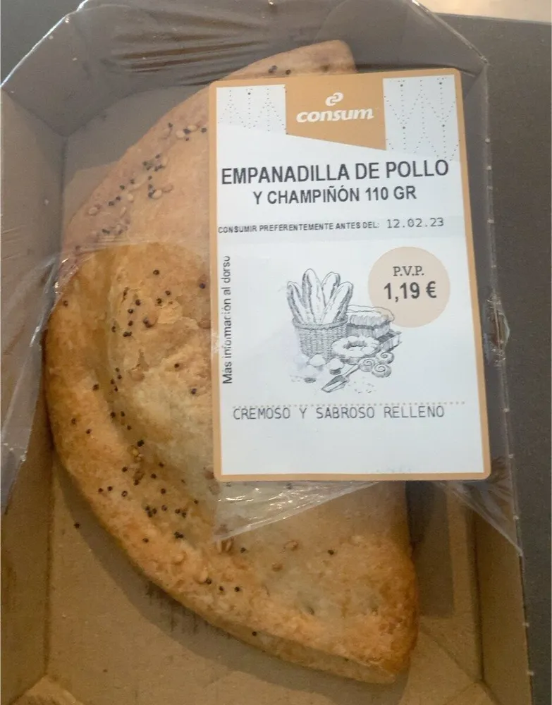 Empanadilla de pollo y champiñón