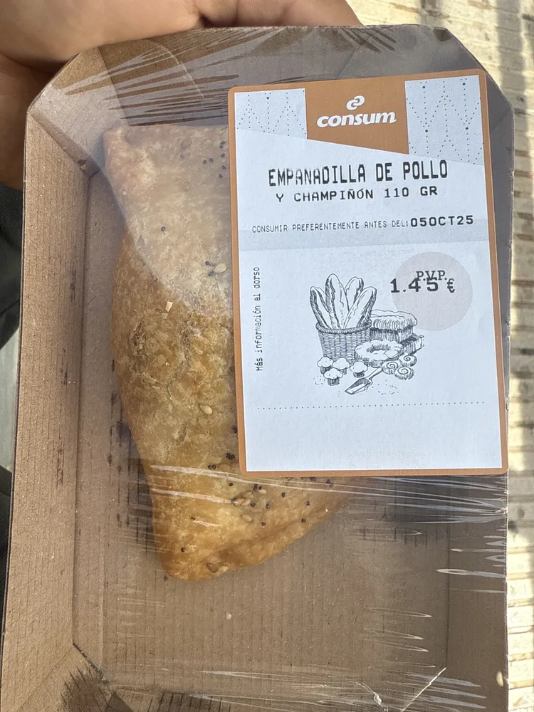 Empanadilla de pollo y champiñon