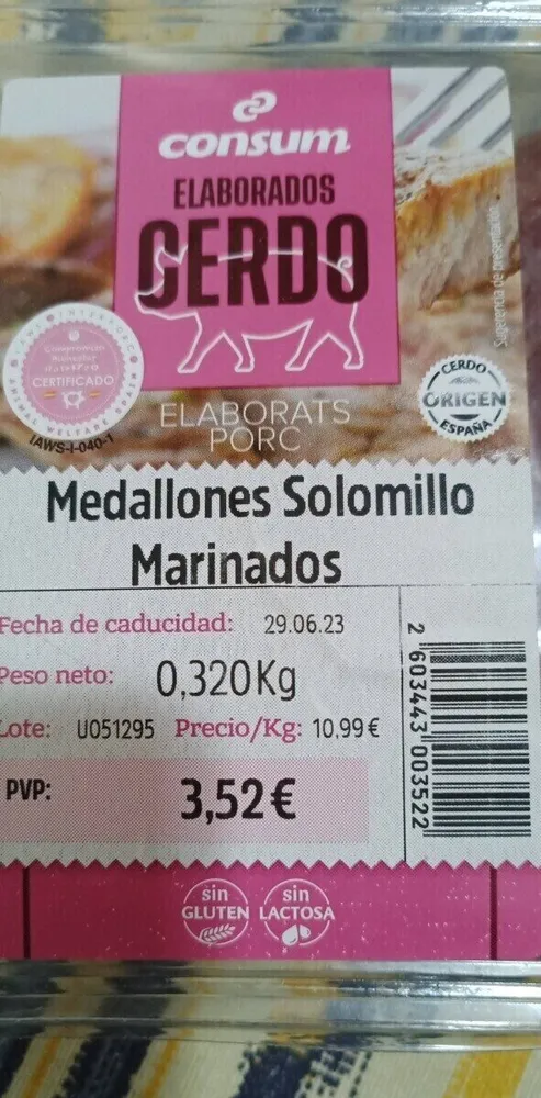 Medallones Solomillo Marinados