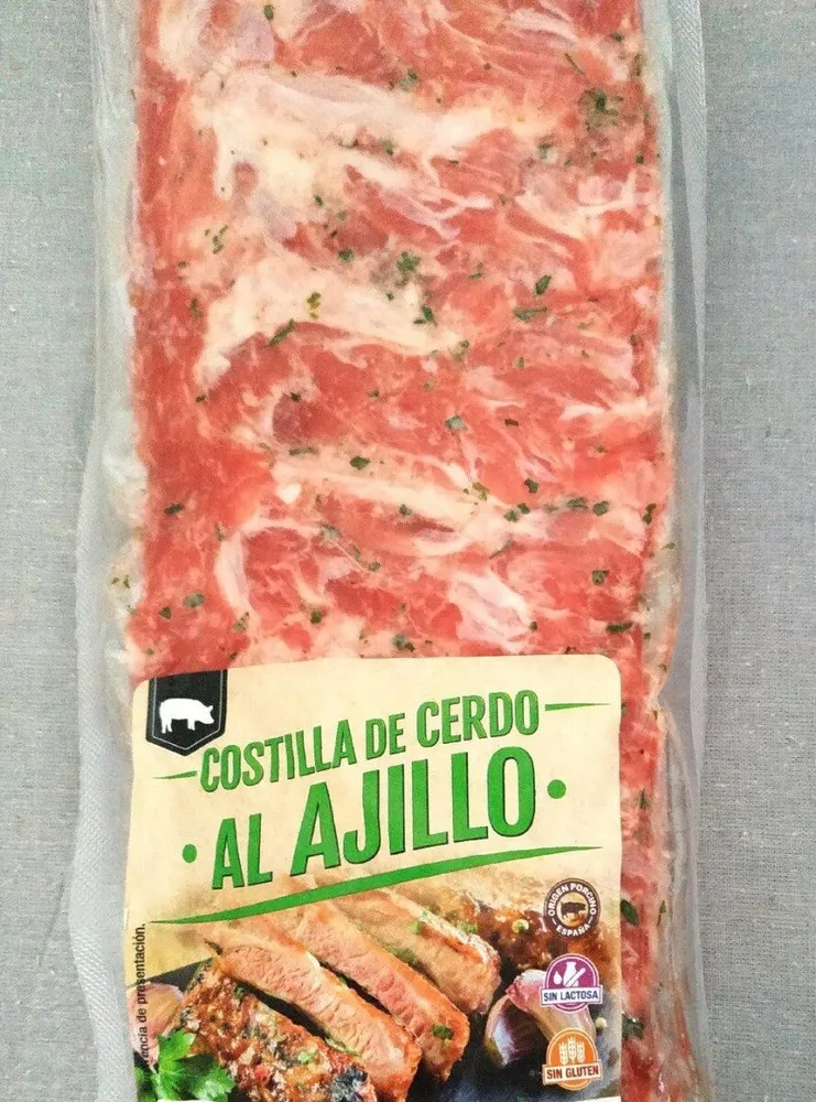 Costilla de cerdo al ajillo