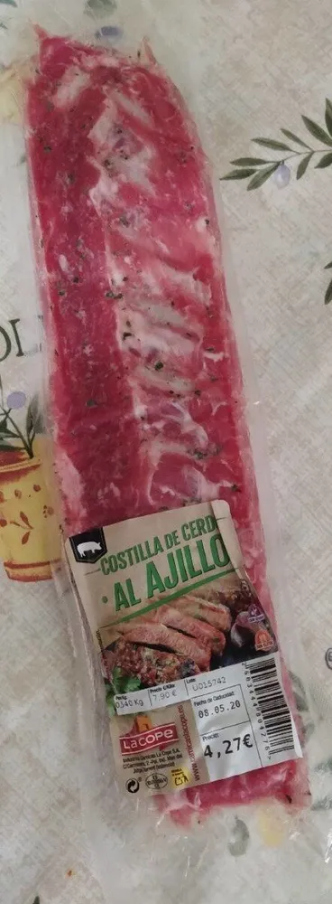 Costillas de cerdo al ajillo